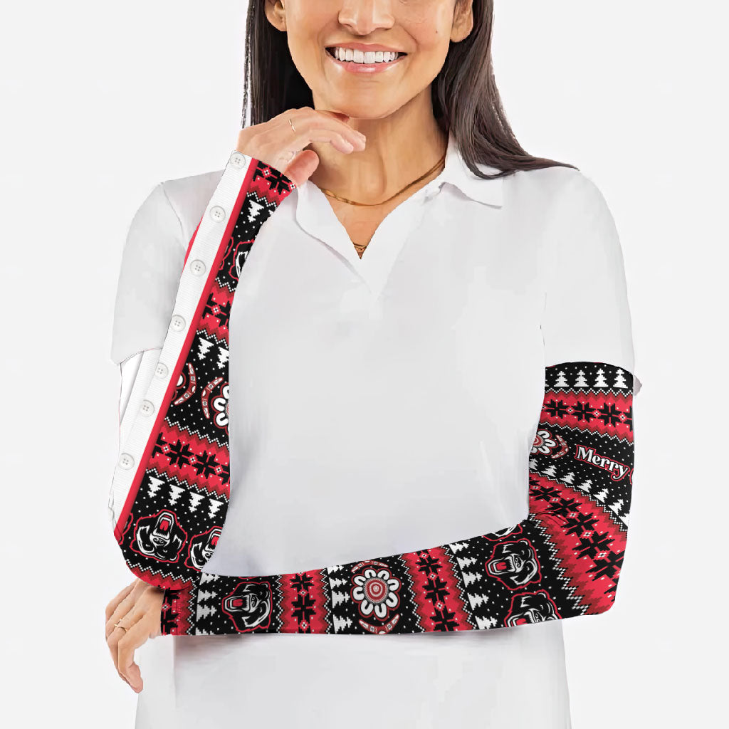 Perth Bears Rugby Christmas Arm Sleeves Aboriginal Seamless Cardigan Inspired