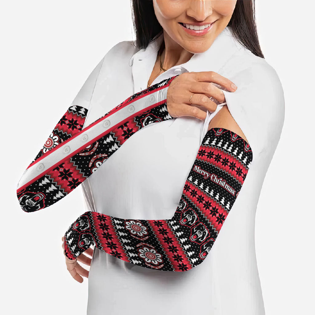 Perth Bears Rugby Christmas Arm Sleeves Aboriginal Seamless Cardigan Inspired