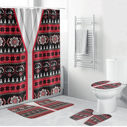 Perth Bears Rugby Christmas Bathroom Set Aboriginal Seamless Cardigan Inspired