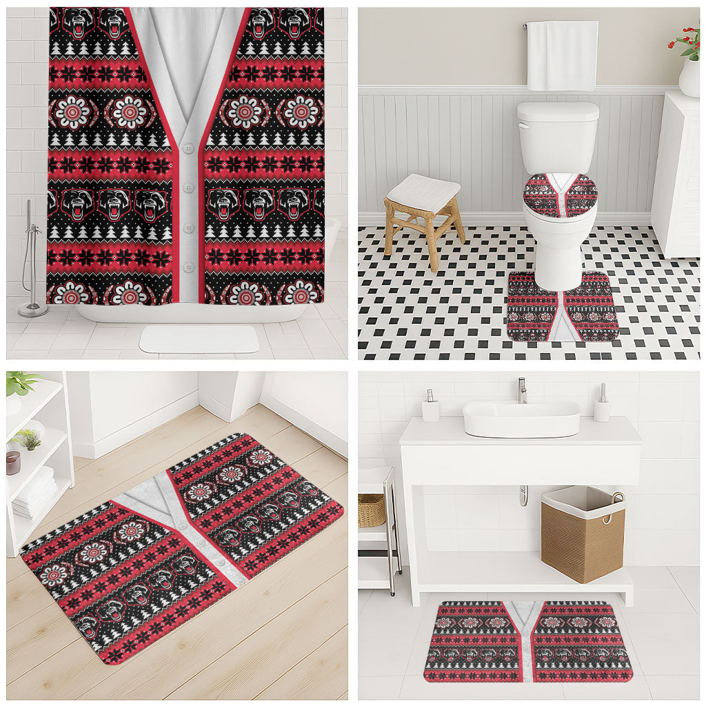 Perth Bears Rugby Christmas Bathroom Set Aboriginal Seamless Cardigan Inspired