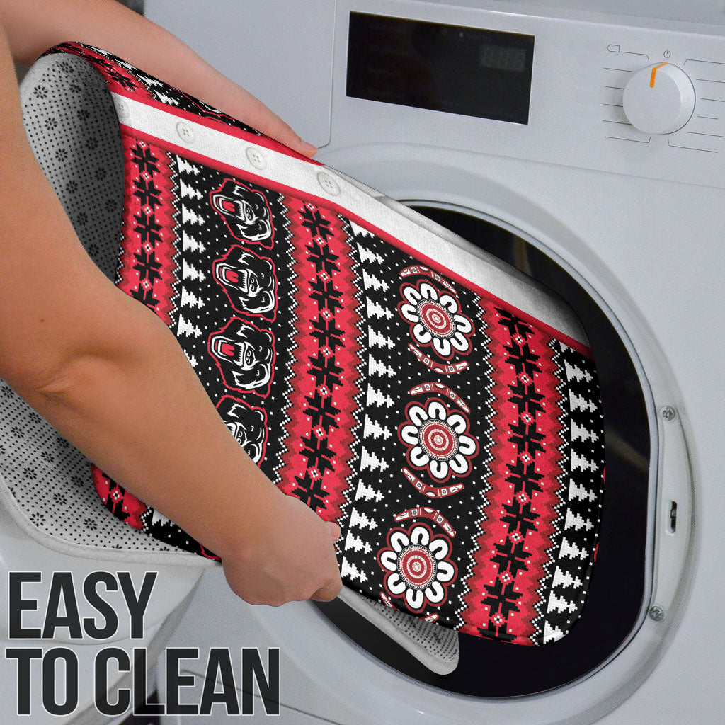 Perth Bears Rugby Christmas Bathroom Set Aboriginal Seamless Cardigan Inspired