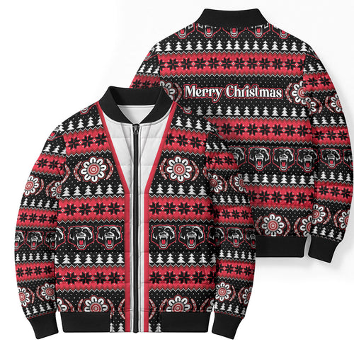 Perth Bears Rugby Christmas Bomber Puffer Jacket Aboriginal Seamless Cardigan Inspired