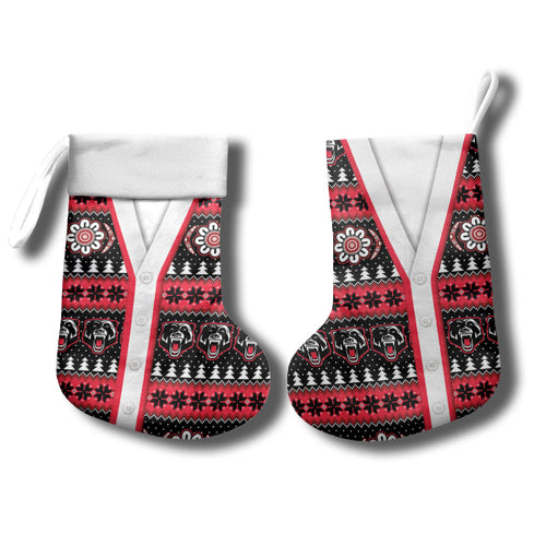 Perth Bears Rugby Christmas Stocking Aboriginal Seamless Cardigan Inspired