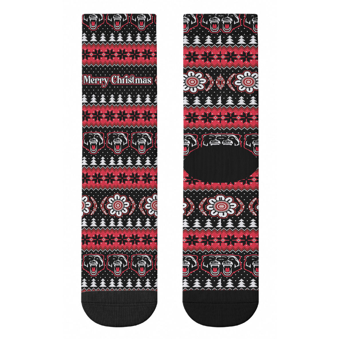 Perth Bears Rugby Christmas Crew Socks Aboriginal Seamless Cardigan Inspired