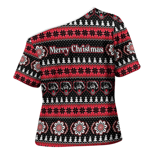 Perth Bears Rugby Christmas Cross Shoulder Shirt Aboriginal Seamless Cardigan Inspired