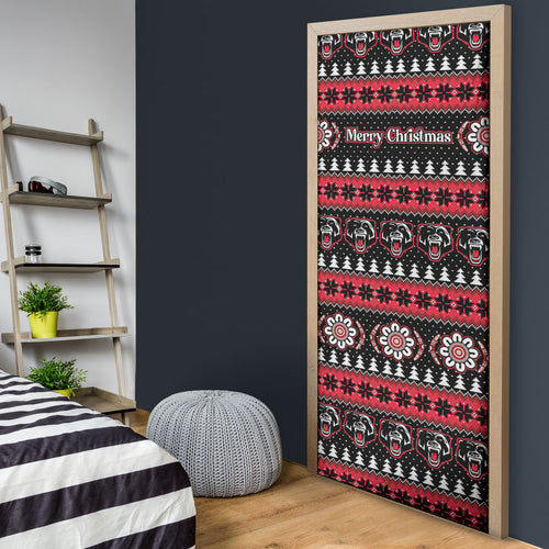 Perth Bears Rugby Christmas Door Cover Aboriginal Seamless Cardigan Inspired