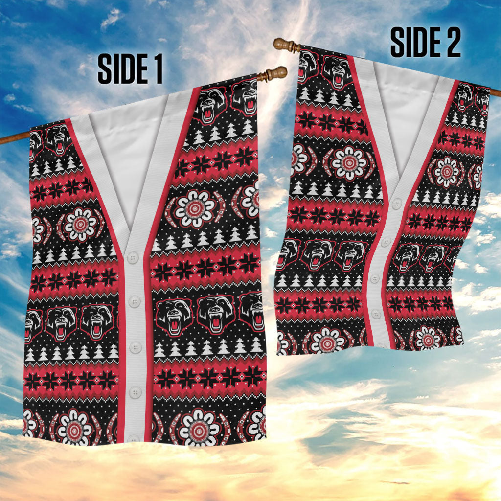 Perth Bears Rugby Christmas Garden Flag Aboriginal Seamless Cardigan Inspired