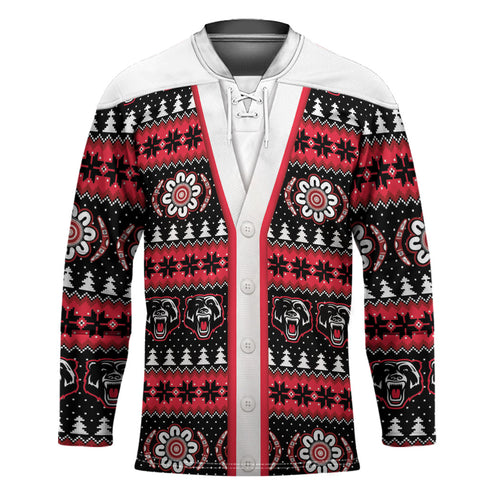 Perth Bears Rugby Christmas Hockey Jersey Aboriginal Seamless Cardigan Inspired