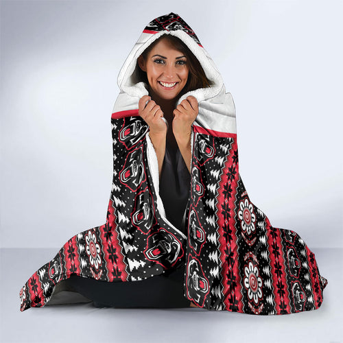 Perth Bears Rugby Christmas Hooded Blanket Aboriginal Seamless Cardigan Inspired