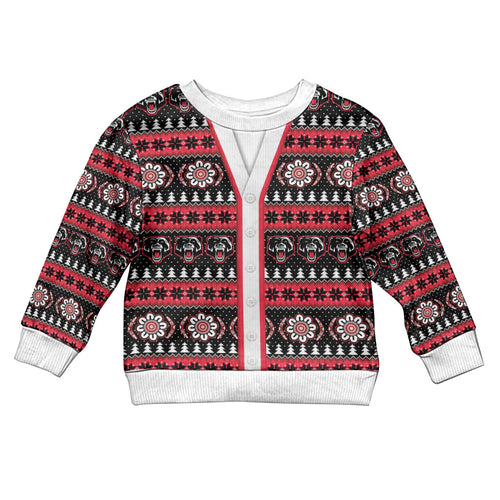Perth Bears Rugby Christmas Kid Ugly Christmas Sweater Aboriginal Seamless Cardigan Inspired