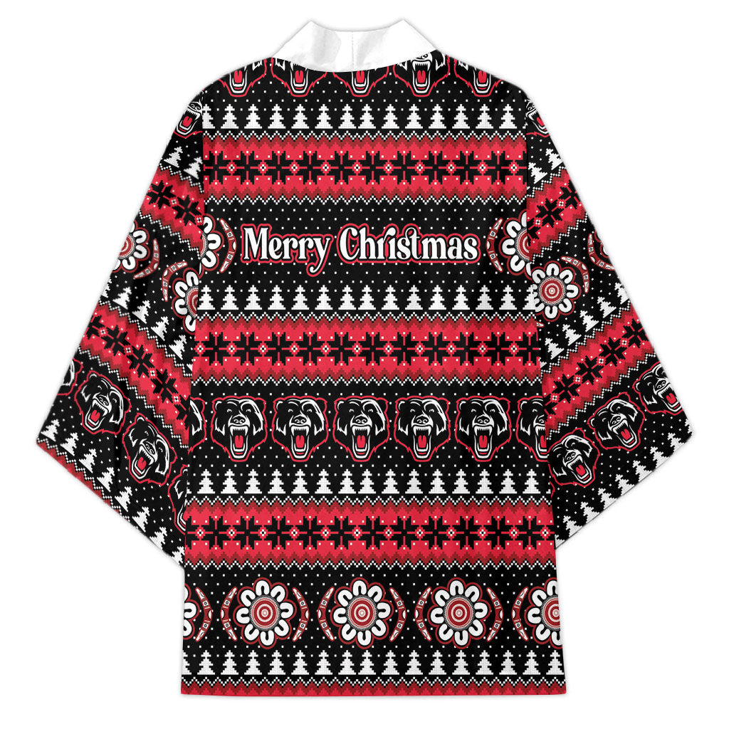 Perth Bears Rugby Christmas Kimono Aboriginal Seamless Cardigan Inspired