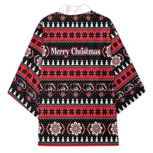 Perth Bears Rugby Christmas Kimono Aboriginal Seamless Cardigan Inspired