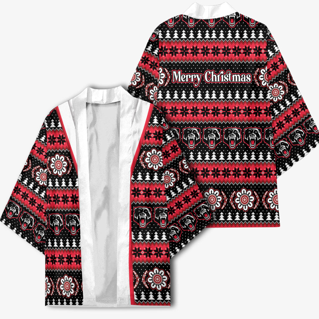 Perth Bears Rugby Christmas Kimono Aboriginal Seamless Cardigan Inspired