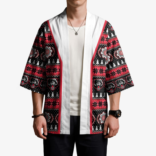 Perth Bears Rugby Christmas Kimono Aboriginal Seamless Cardigan Inspired
