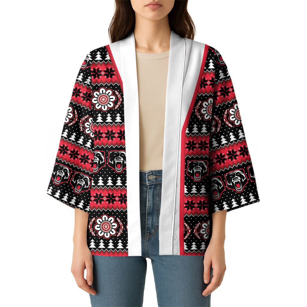 Perth Bears Rugby Christmas Kimono Aboriginal Seamless Cardigan Inspired