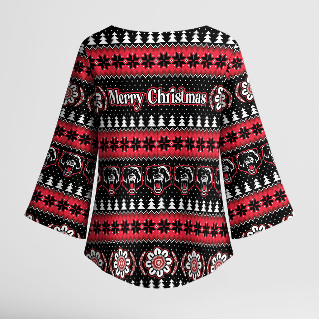 Perth Bears Rugby Christmas Kimono Sleeve Blouse Aboriginal Seamless Cardigan Inspired