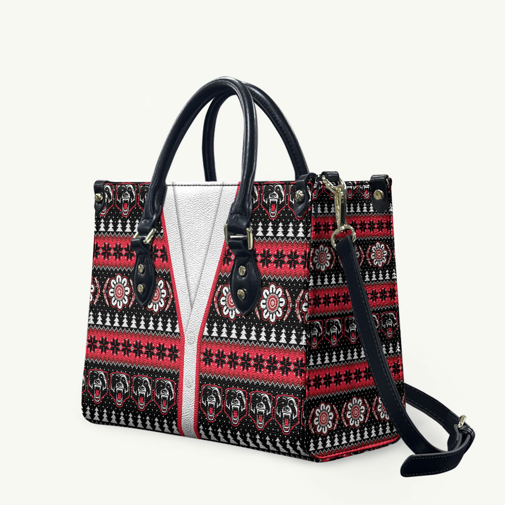 Perth Bears Rugby Christmas Leather Bag Aboriginal Seamless Cardigan Inspired