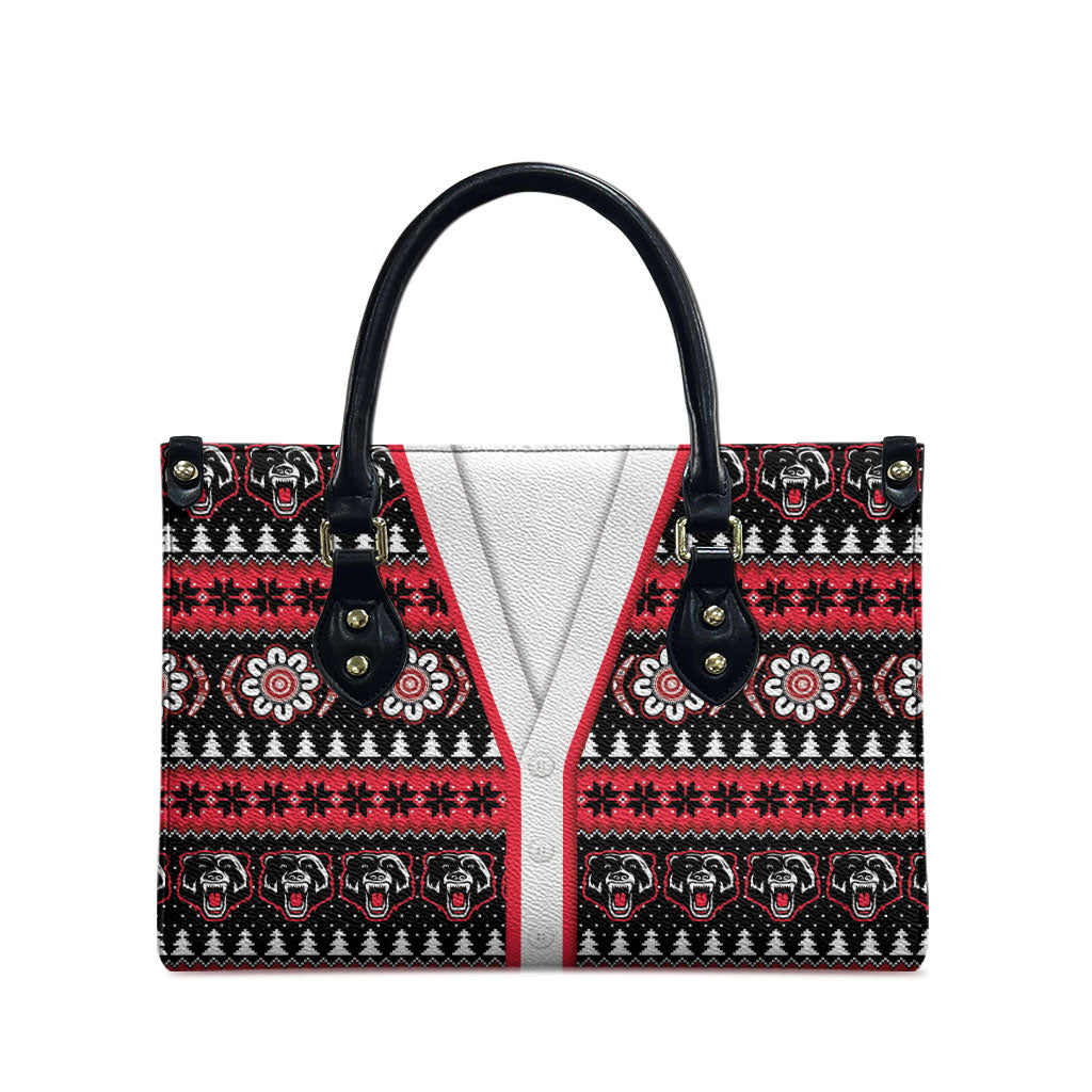 Perth Bears Rugby Christmas Leather Bag Aboriginal Seamless Cardigan Inspired