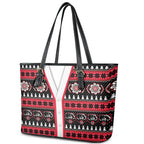 Perth Bears Rugby Christmas Leather Tote Bag Aboriginal Seamless Cardigan Inspired