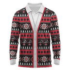 Perth Bears Rugby Christmas Long Sleeve Polo Shirt Aboriginal Seamless Cardigan Inspired