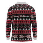 Perth Bears Rugby Christmas Long Sleeve Polo Shirt Aboriginal Seamless Cardigan Inspired