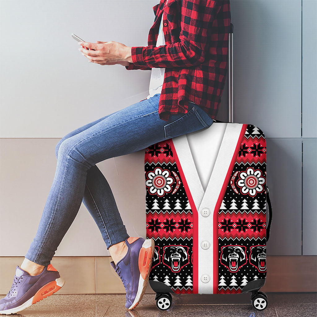Perth Bears Rugby Christmas Luggage Cover Aboriginal Seamless Cardigan Inspired