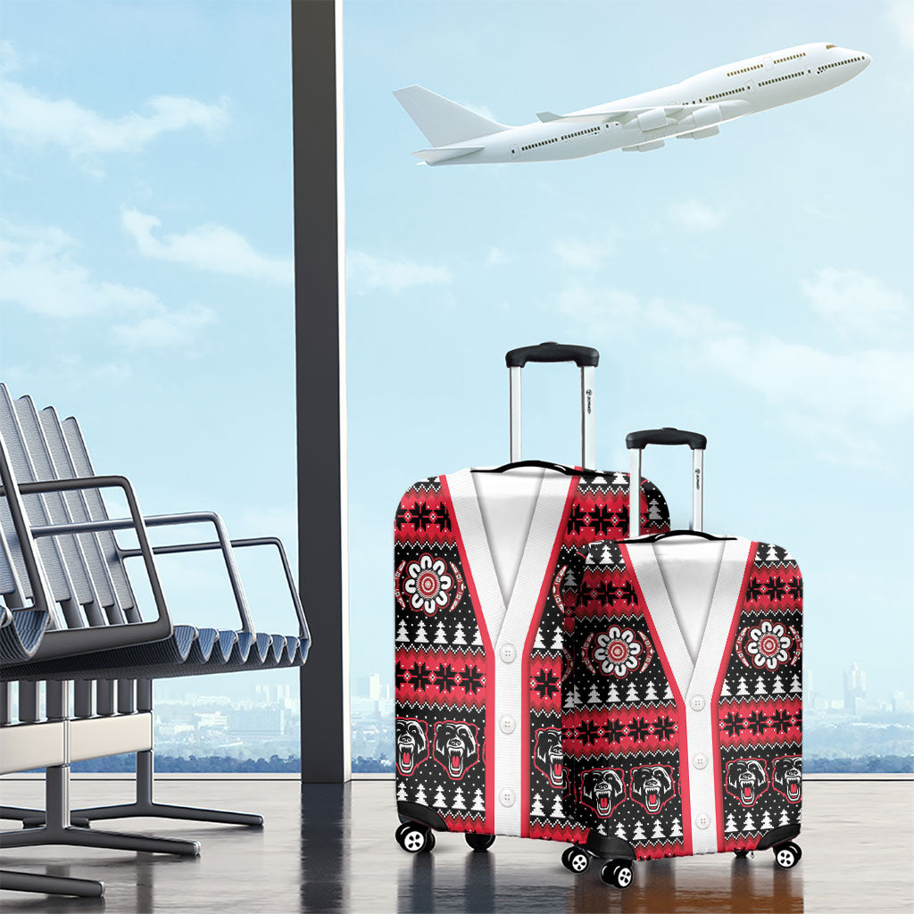 Perth Bears Rugby Christmas Luggage Cover Aboriginal Seamless Cardigan Inspired