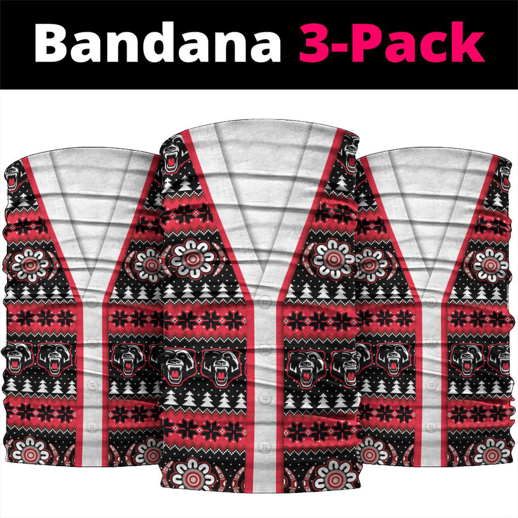 Perth Bears Rugby Christmas Neck Gaiter Aboriginal Seamless Cardigan Inspired