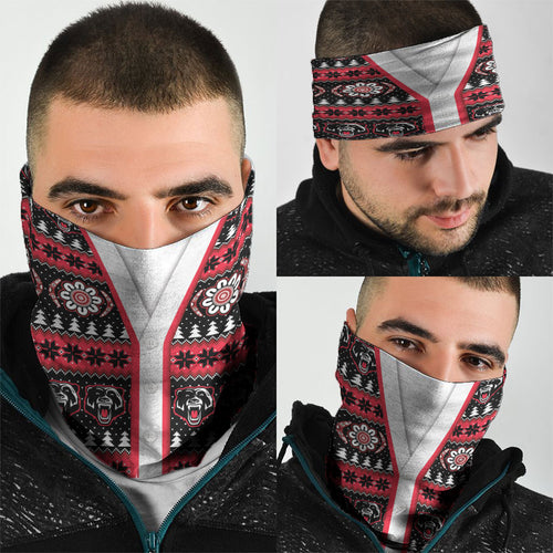 Perth Bears Rugby Christmas Neck Gaiter Aboriginal Seamless Cardigan Inspired