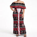 Perth Bears Rugby Christmas Off Shoulder Maxi Dress Aboriginal Seamless Cardigan Inspired