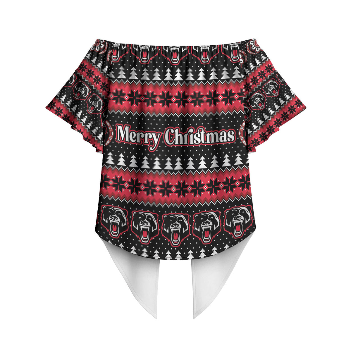 Perth Bears Rugby Christmas Off Shoulder Wrap Waist Top Aboriginal Seamless Cardigan Inspired