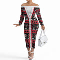 Perth Bears Rugby Christmas Off The Shoulder Long Sleeve Dress Aboriginal Seamless Cardigan Inspired
