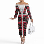 Perth Bears Rugby Christmas Off The Shoulder Long Sleeve Dress Aboriginal Seamless Cardigan Inspired