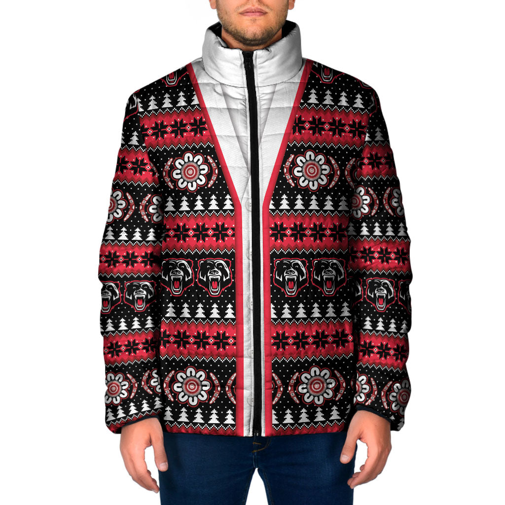 Perth Bears Rugby Christmas Padded Jacket Aboriginal Seamless Cardigan Inspired