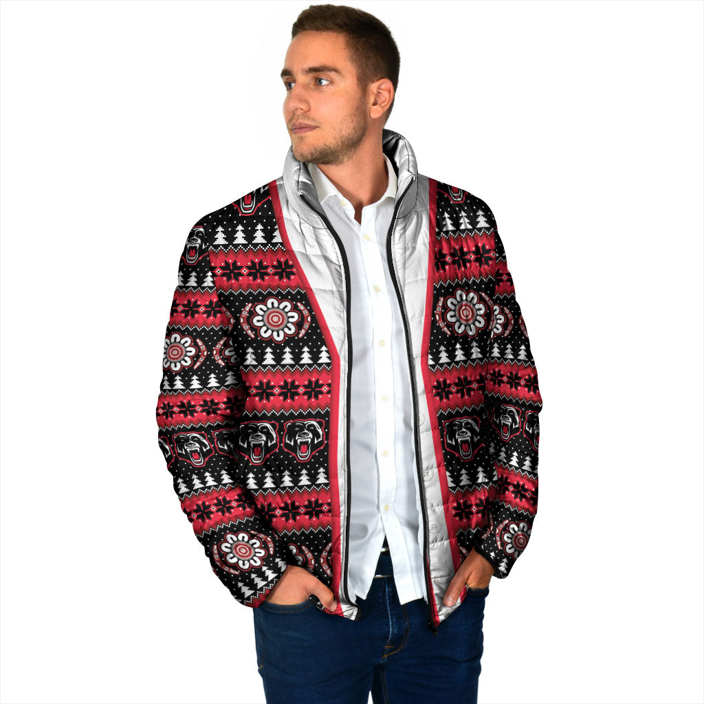 Perth Bears Rugby Christmas Padded Jacket Aboriginal Seamless Cardigan Inspired