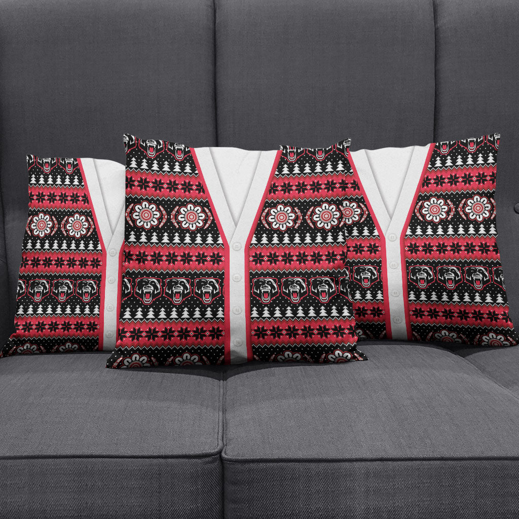 Perth Bears Rugby Christmas Pillow Cover Aboriginal Seamless Cardigan Inspired