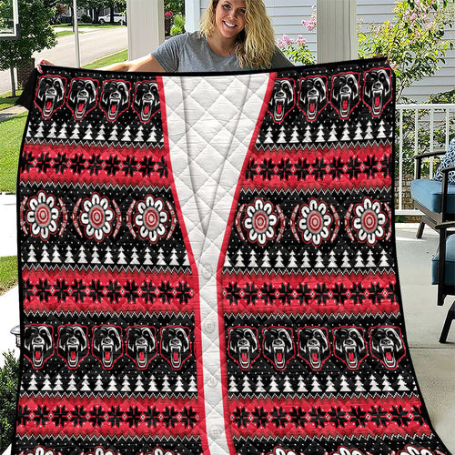 Perth Bears Rugby Christmas Quilt Aboriginal Seamless Cardigan Inspired