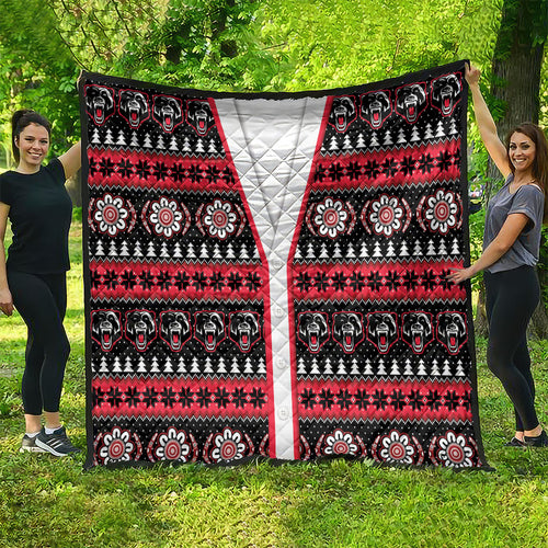 Perth Bears Rugby Christmas Quilt Aboriginal Seamless Cardigan Inspired