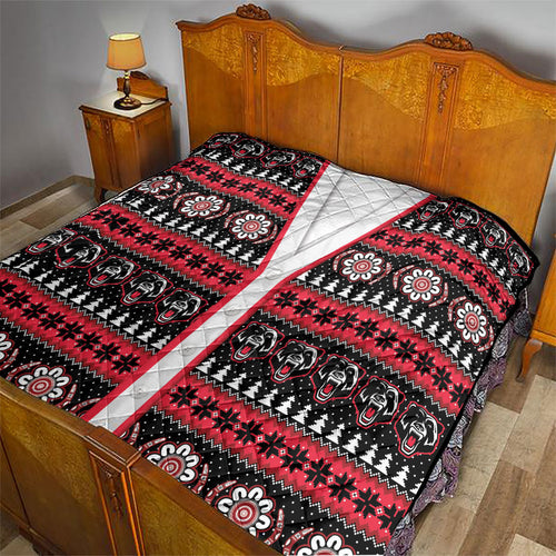Perth Bears Rugby Christmas Quilt Aboriginal Seamless Cardigan Inspired