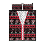 Perth Bears Rugby Christmas Quilt Bed Set Aboriginal Seamless Cardigan Inspired