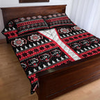 Perth Bears Rugby Christmas Quilt Bed Set Aboriginal Seamless Cardigan Inspired