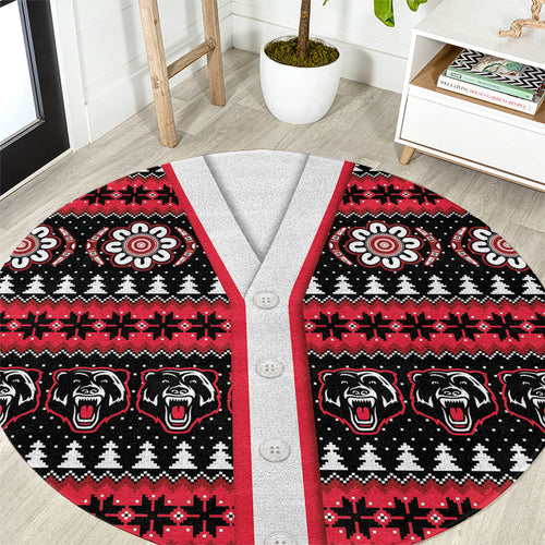 Perth Bears Rugby Christmas Round Carpet Aboriginal Seamless Cardigan Inspired
