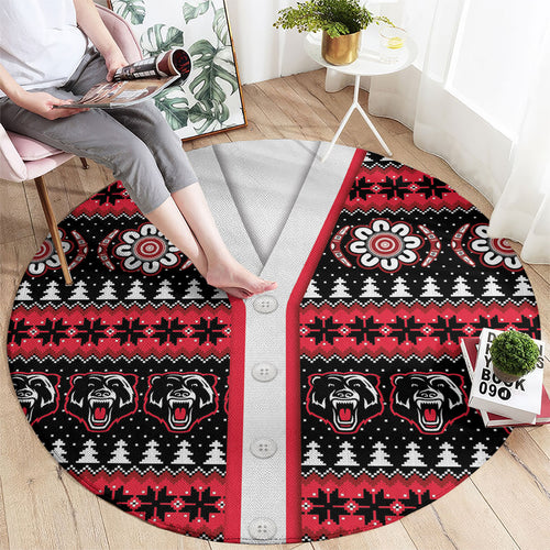Perth Bears Rugby Christmas Round Carpet Aboriginal Seamless Cardigan Inspired