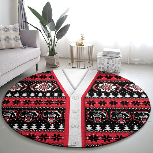 Perth Bears Rugby Christmas Round Carpet Aboriginal Seamless Cardigan Inspired