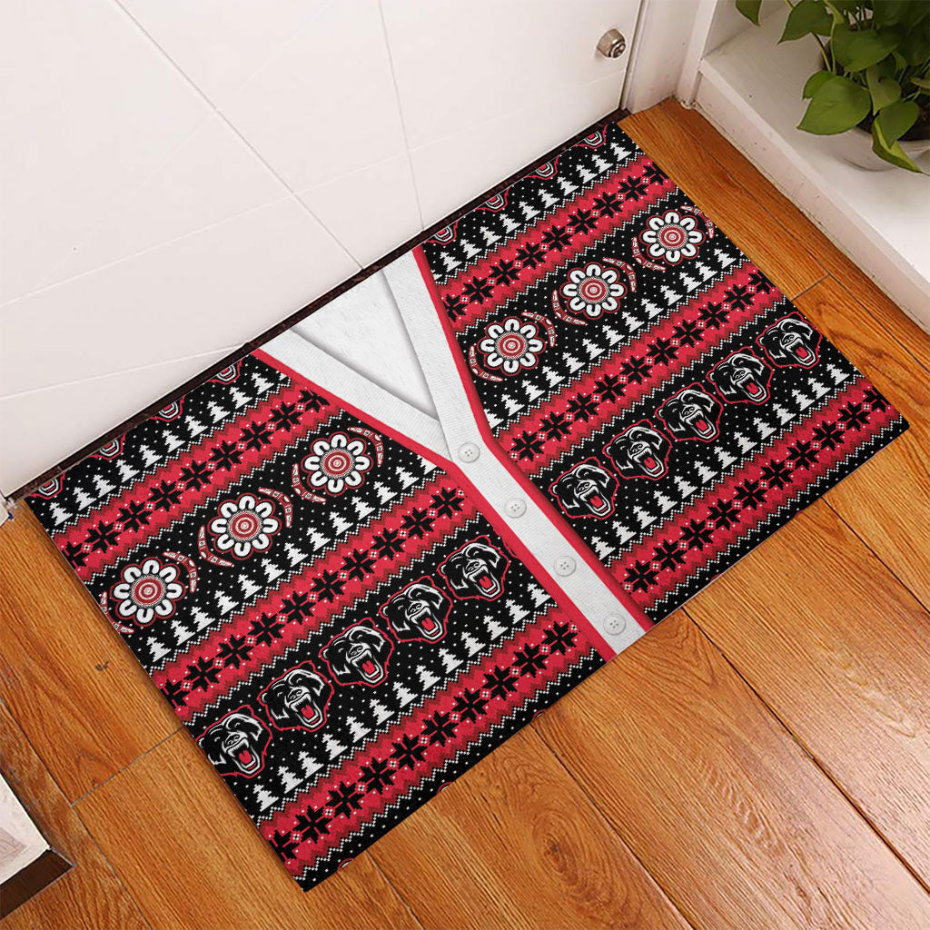 Perth Bears Rugby Christmas Rubber Doormat Aboriginal Seamless Cardigan Inspired