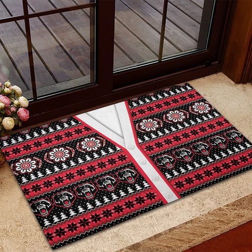 Perth Bears Rugby Christmas Rubber Doormat Aboriginal Seamless Cardigan Inspired