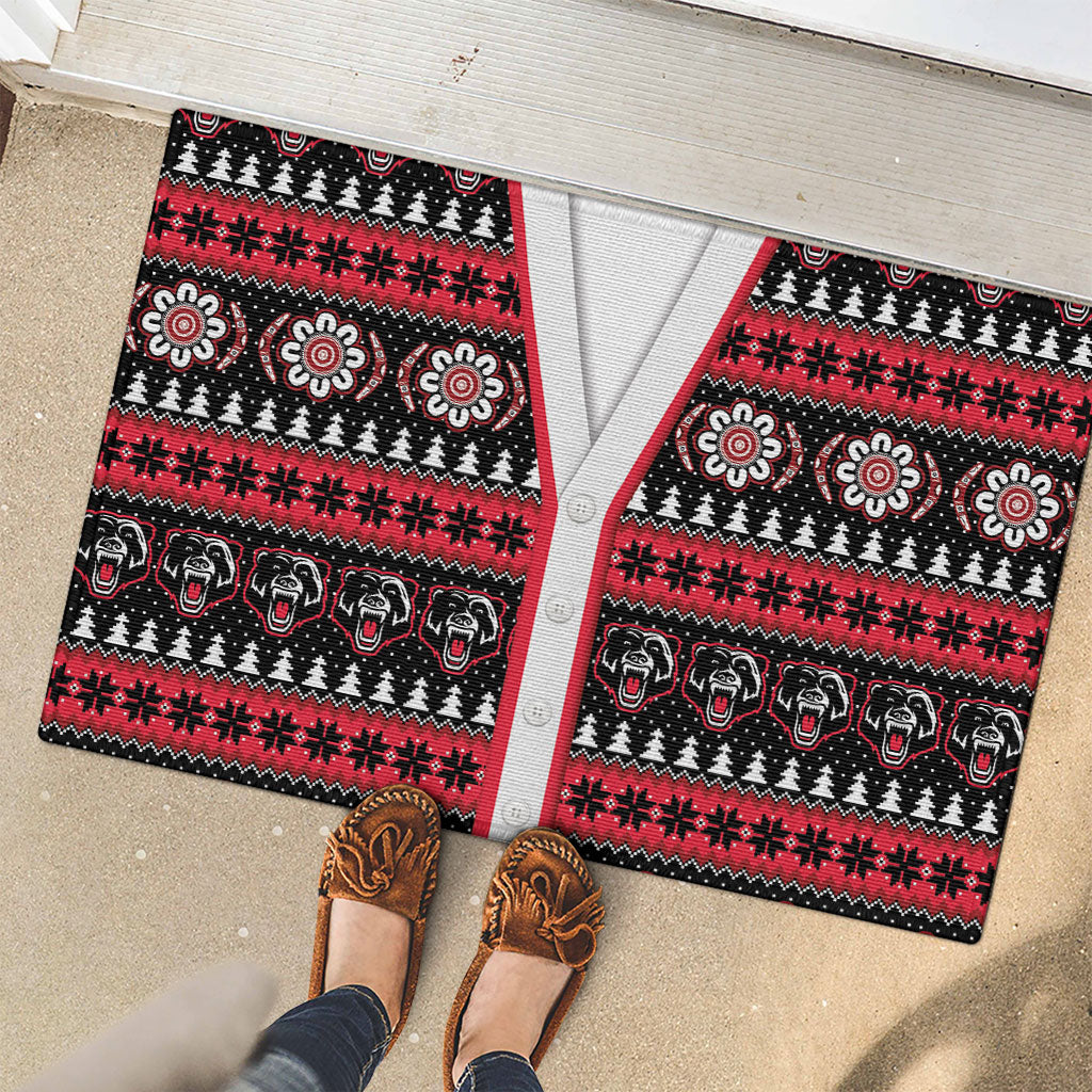 Perth Bears Rugby Christmas Rubber Doormat Aboriginal Seamless Cardigan Inspired