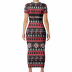 Perth Bears Rugby Christmas Short Sleeve Bodycon Dress Aboriginal Seamless Cardigan Inspired