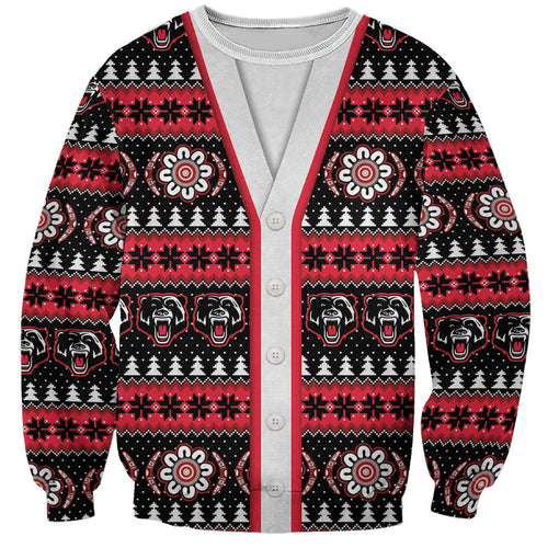 Perth Bears Rugby Christmas Sweatshirt Aboriginal Seamless Cardigan Inspired