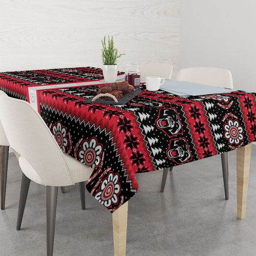 Perth Bears Rugby Christmas Tablecloth Aboriginal Seamless Cardigan Inspired